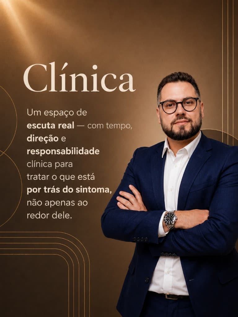 Ronaldo Cantarelli — Clínica: um espaço de escuta real, com tempo, direção e responsabilidade clínica para tratar o que está por trás do sintoma.